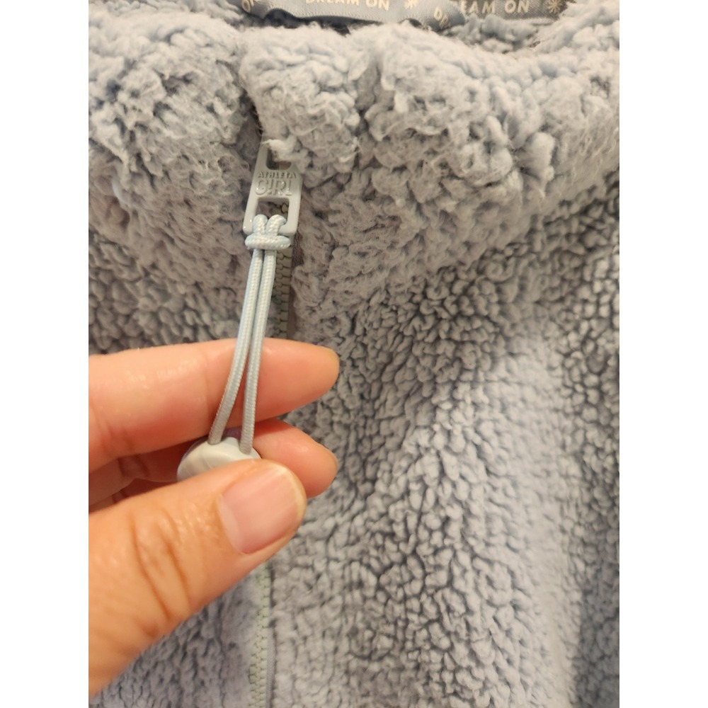 Athleta Girl 14-16 skyblue fleece jacket super cozy and soft‎ of course warm - Picture 7 of 7